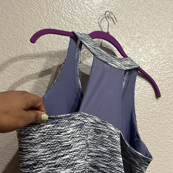 MPG Fit & Flare Mini Tank Dress Size Large Racerback Black Gray - Picture 8 of 12